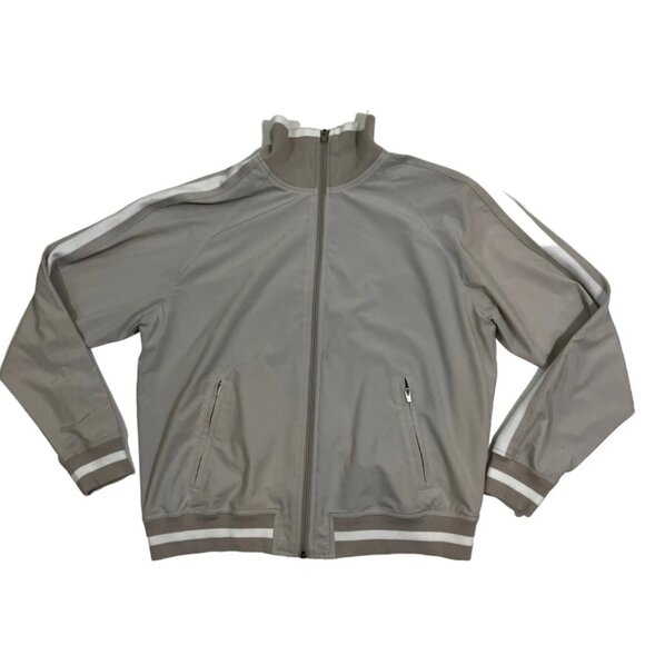 40% off! Athleta Women's jacket M light gray track jacket full zip soft lightwei - Picture 1 of 9